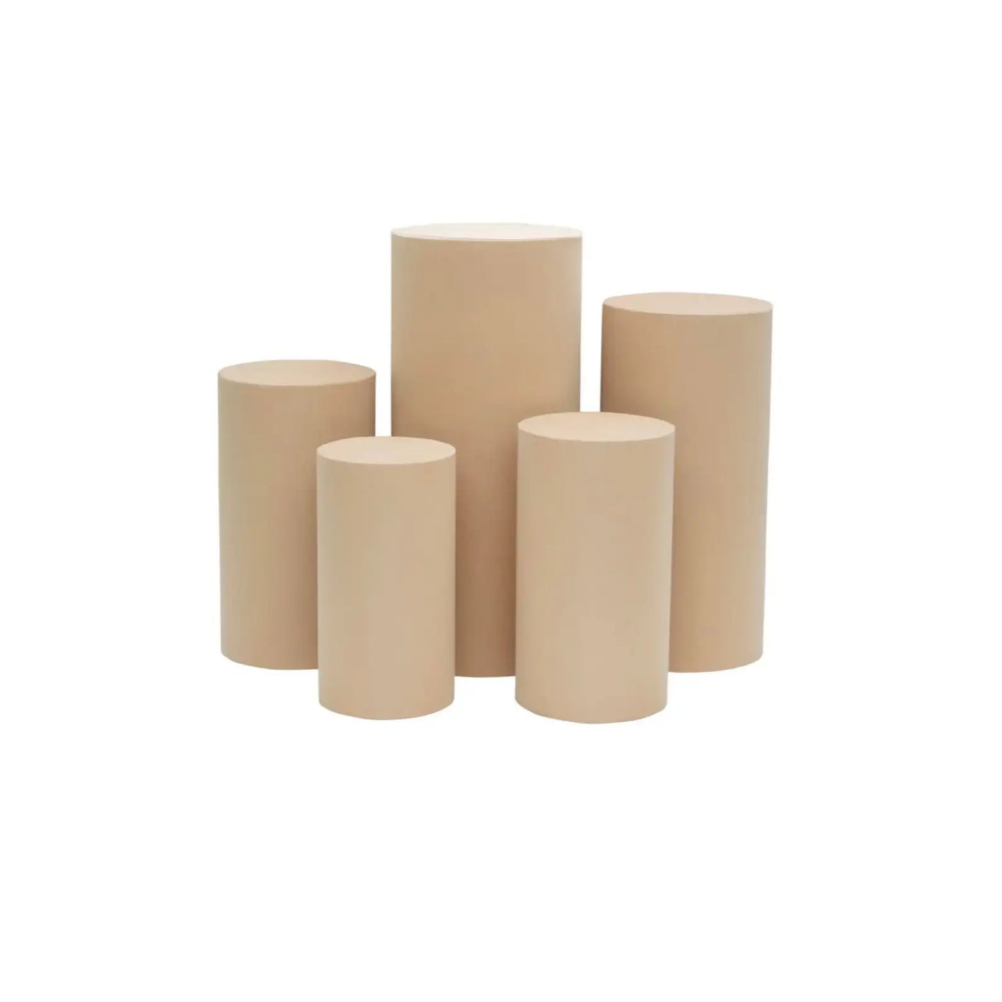 5PS Stretch Fabric Cylinder Cover Set for Pedestal Plinths Pink White Black Elastic Photography Background Covers