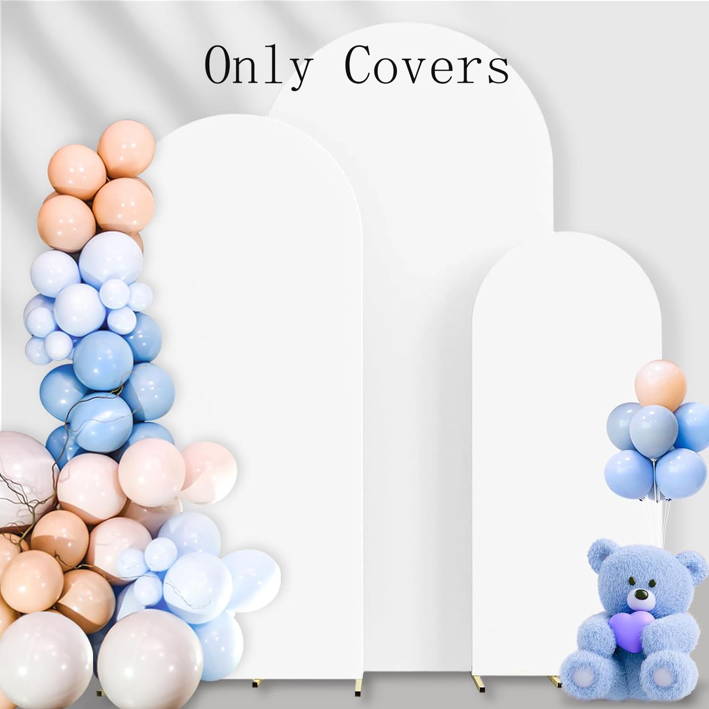 Arch Backdrop Covers Double Sided Multiple Colors Sizes Elastic Fabric for Baby Shower Photo Background Birthday Party Stretch Fabric